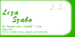 liza szabo business card